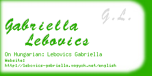 gabriella lebovics business card